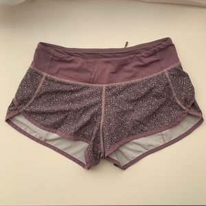 Lululemon speed shorts purple print